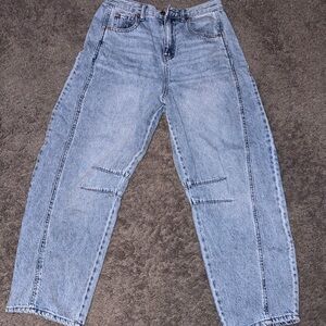 Sincerely Jules Light Blue Women Barrel Jeans
